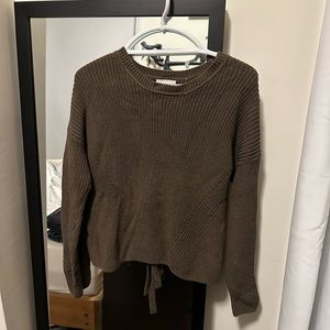 Olive knit sweater lucky brand